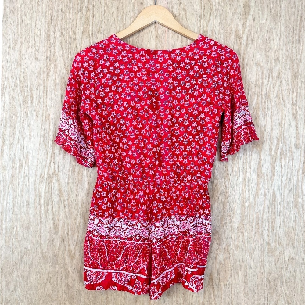 Lovers + Friends Isabelle Romper in Red Scarf - Picture 11 of 11